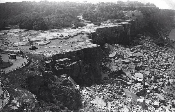 Остановка Ниагарского водопада на ремонт. Да-да, такое бывает.1969г.