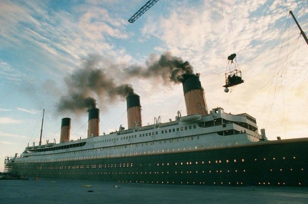 На съемках фильма "Титаник" 