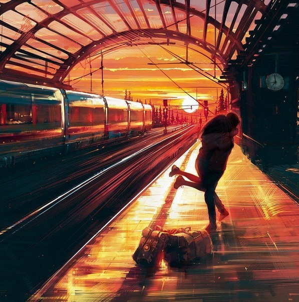 «Обещание» Есть в поездах какая-то особая романтика. Сколько людей отправились за горизонт, в никуда, навсегда. Когда поезд несет тебя все дальше от родных мест и людей, с каждым метром боль в